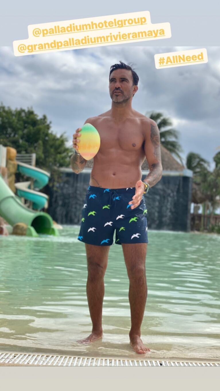 Las fotos de la mini luna de miel de Fabián Cubero y Mica Viciconte en la Riviera Maya: lomazos y mimos al sol