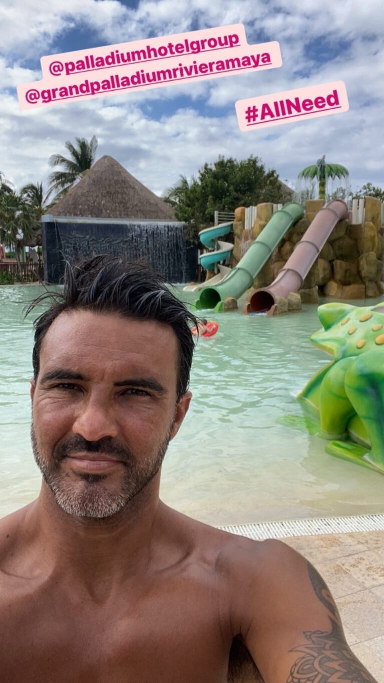 Las fotos de la mini luna de miel de Fabián Cubero y Mica Viciconte en la Riviera Maya: lomazos y mimos al sol