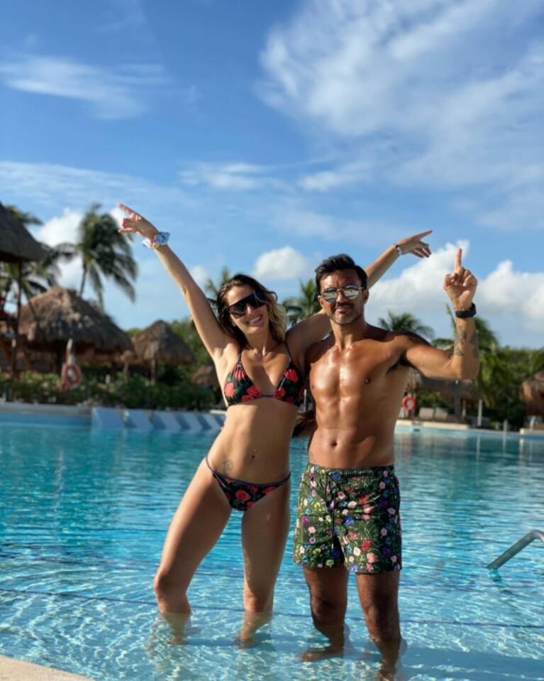 Las fotos de la mini luna de miel de Fabián Cubero y Mica Viciconte en la Riviera Maya: lomazos y mimos al sol
