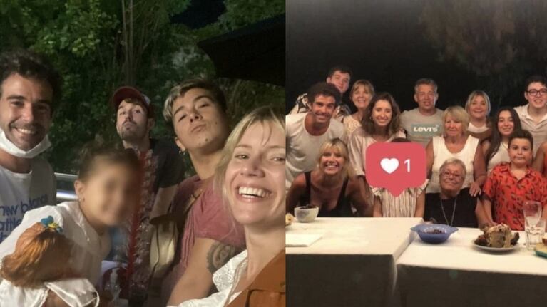 Las fotos de la Navidad de Nicolás Cabré y Laurita Fernández: con Rufina y las familias de los dos juntas