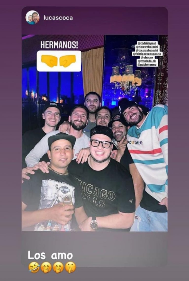 Las fotos de la noche que Rodrigo de Paul y Camila Homs se encontraron en un boliche