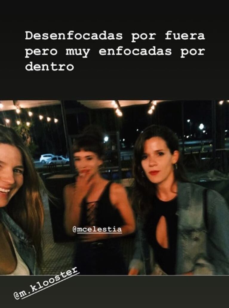 Las fotos de la salida de chicas de Celeste Cid, Violeta Urtizberea y Marcela Kloosterboer