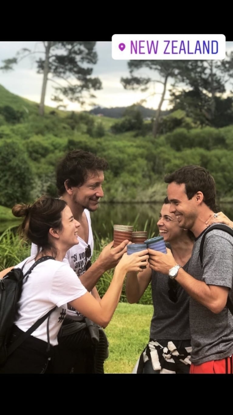 Las fotos de las vacaciones de Nico Vázquez y Gimena Accardi junto a Benjamín Rojas y su esposa en Nueva Zelanda