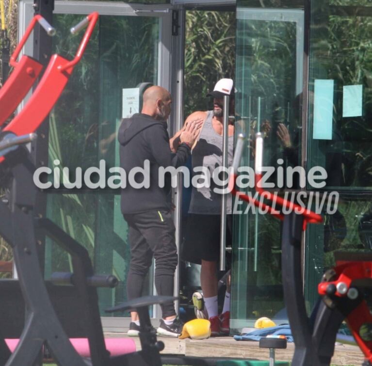 Las fotos de Luciano Castro y Flor Vigna entrenando juntos: fitness y complicidad en el gimnasio donde nació su amor