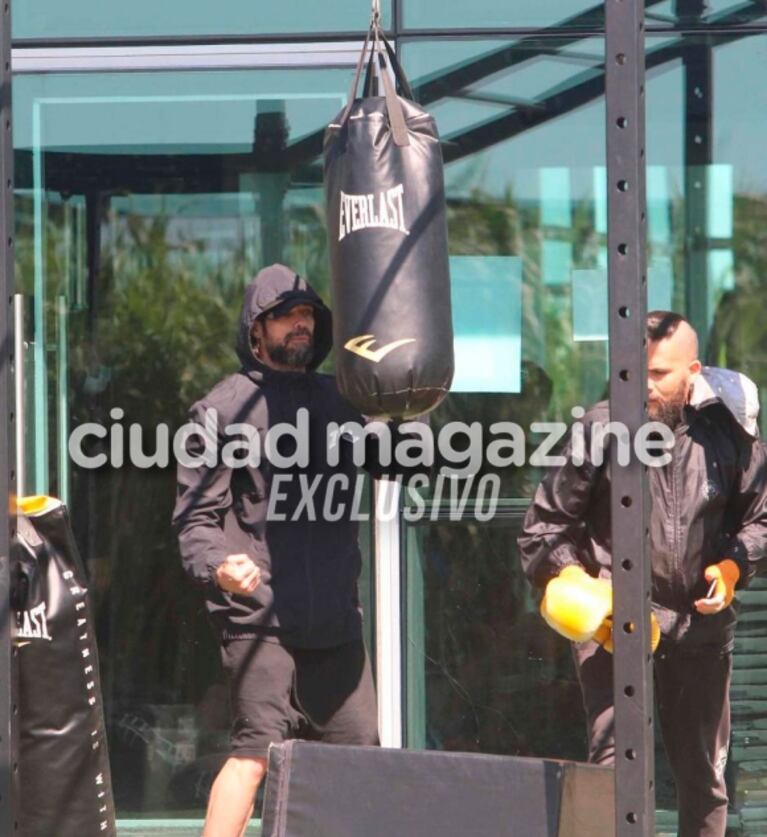 Las fotos de Luciano Castro y Flor Vigna entrenando juntos: fitness y complicidad en el gimnasio donde nació su amor