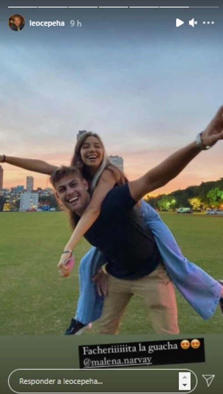 Las fotos de Malena Narvay y su novio DJ, con sincericidio incluido: "Aunque me lleves 14 cabezas de altura, sos mi bebé"