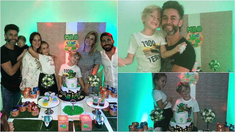 Las fotos de Mariano Martínez, Juliana Giambroni y sus parejas en el cumpleaños de Milo