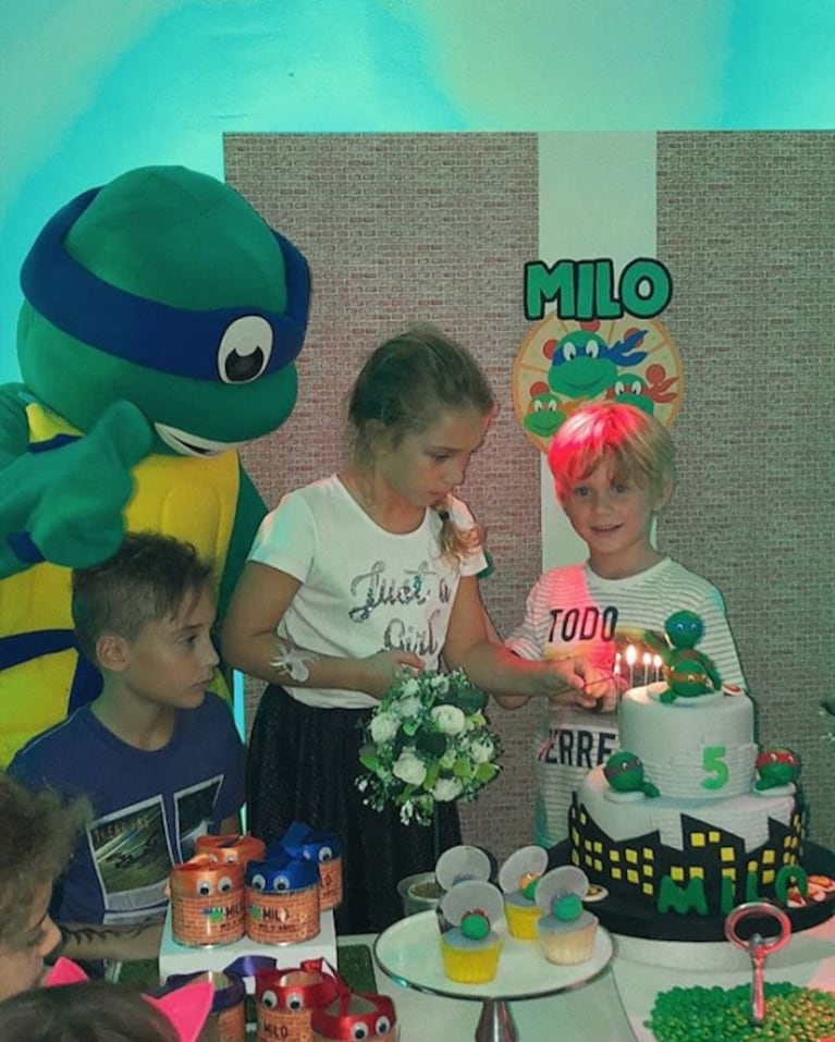 Las fotos de Mariano Martínez, Juliana Giambroni y sus parejas en el cumpleaños de Milo
