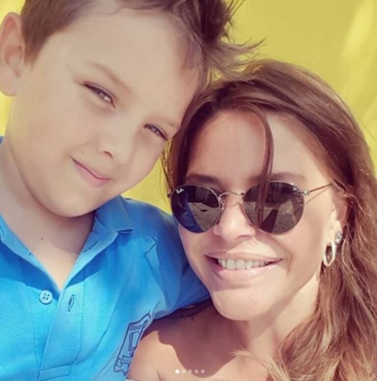 Las fotos de Nazarena Vélez en el primer día de cole de Thiago, junto a Barbie y Lucas Rodríguez