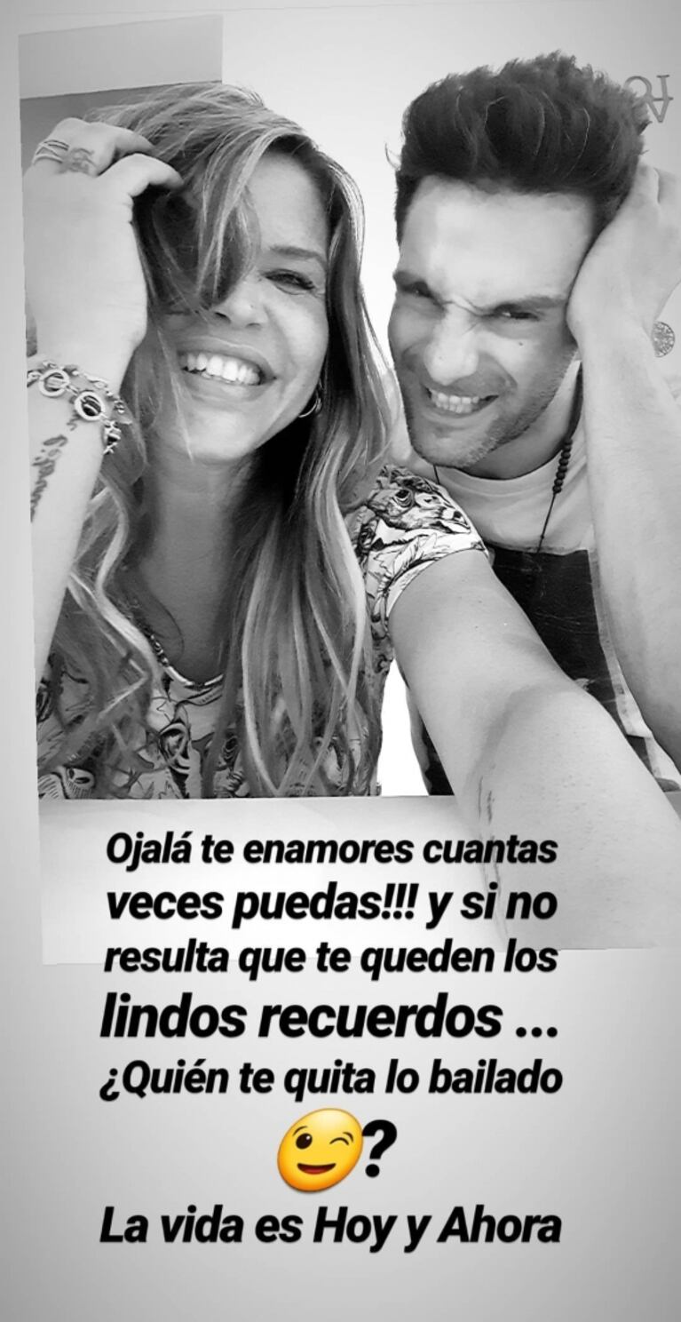 Las fotos de Nazarena Vélez y Santiago Caamaño en el Día de los Enamorados, con una sentida reflexión: "Soltar el pasado, vivir el presente"