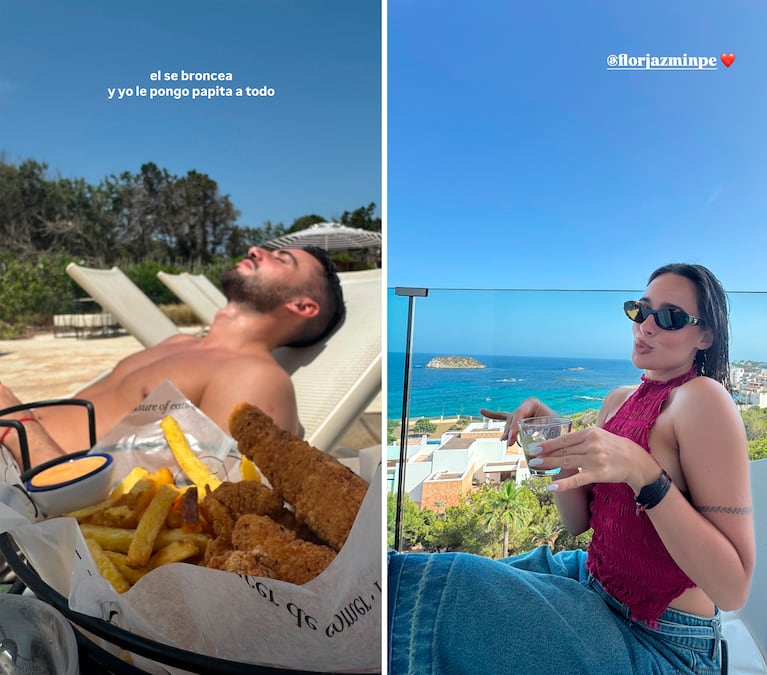 Las fotos de Nico Occhiato y Flor Jazmín Peña en Ibiza (Foto: Instagram @nicoocchiato)