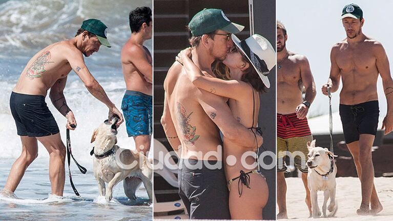 Las fotos de Nicolás Vázquez y Gimena Accardi en la playa de Mar del Plata. (Foto: GM Press)