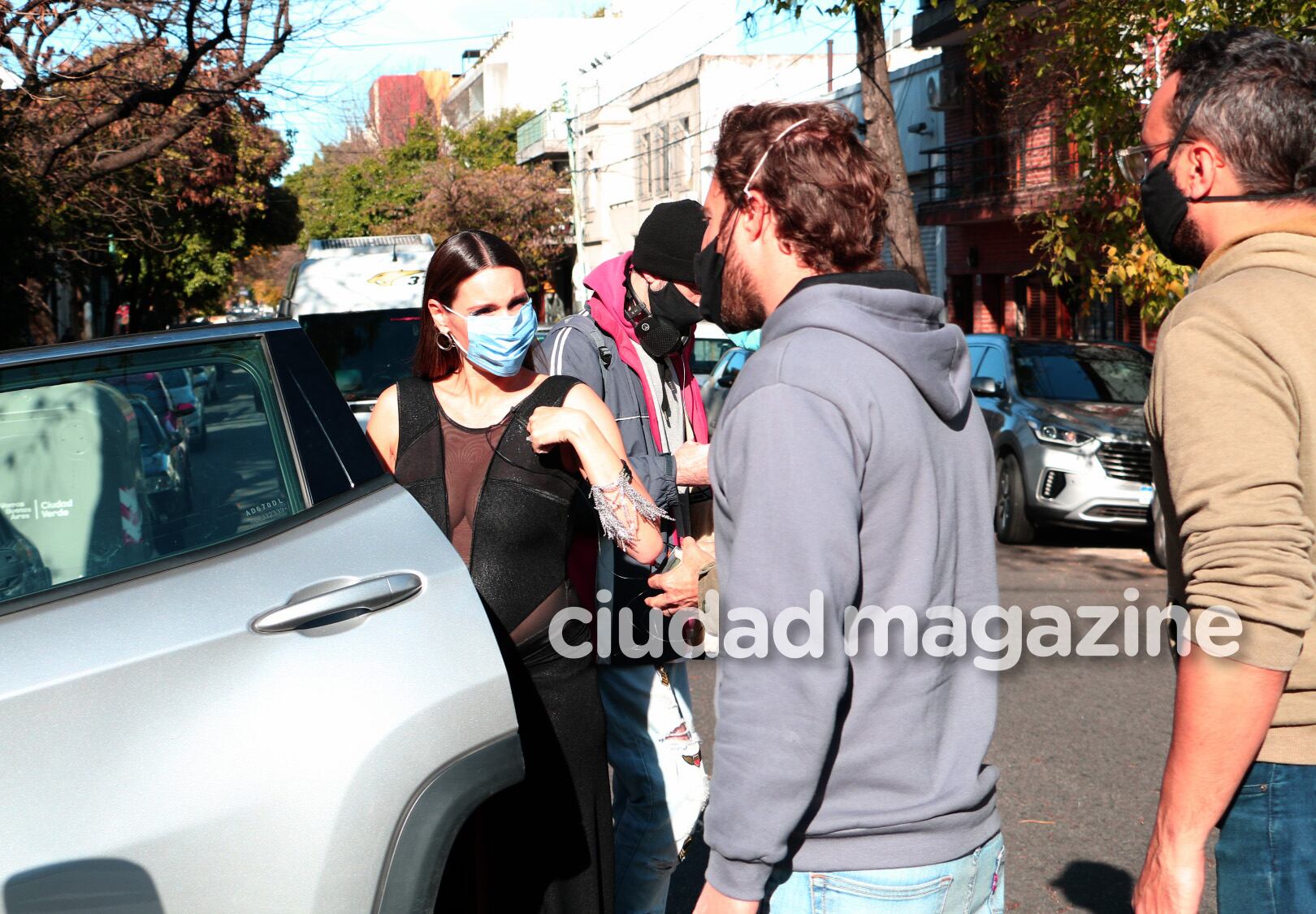 Las fotos de Pampita grabando su reality show. Foto: Movilpress