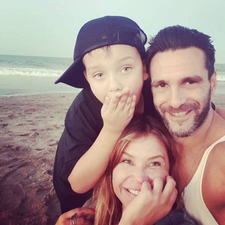 Las fotos de Santiago Caamaño, el novio de Nazarena Vélez, a pura complicidad con su hijo Thiago: "Pegaron buena onda"