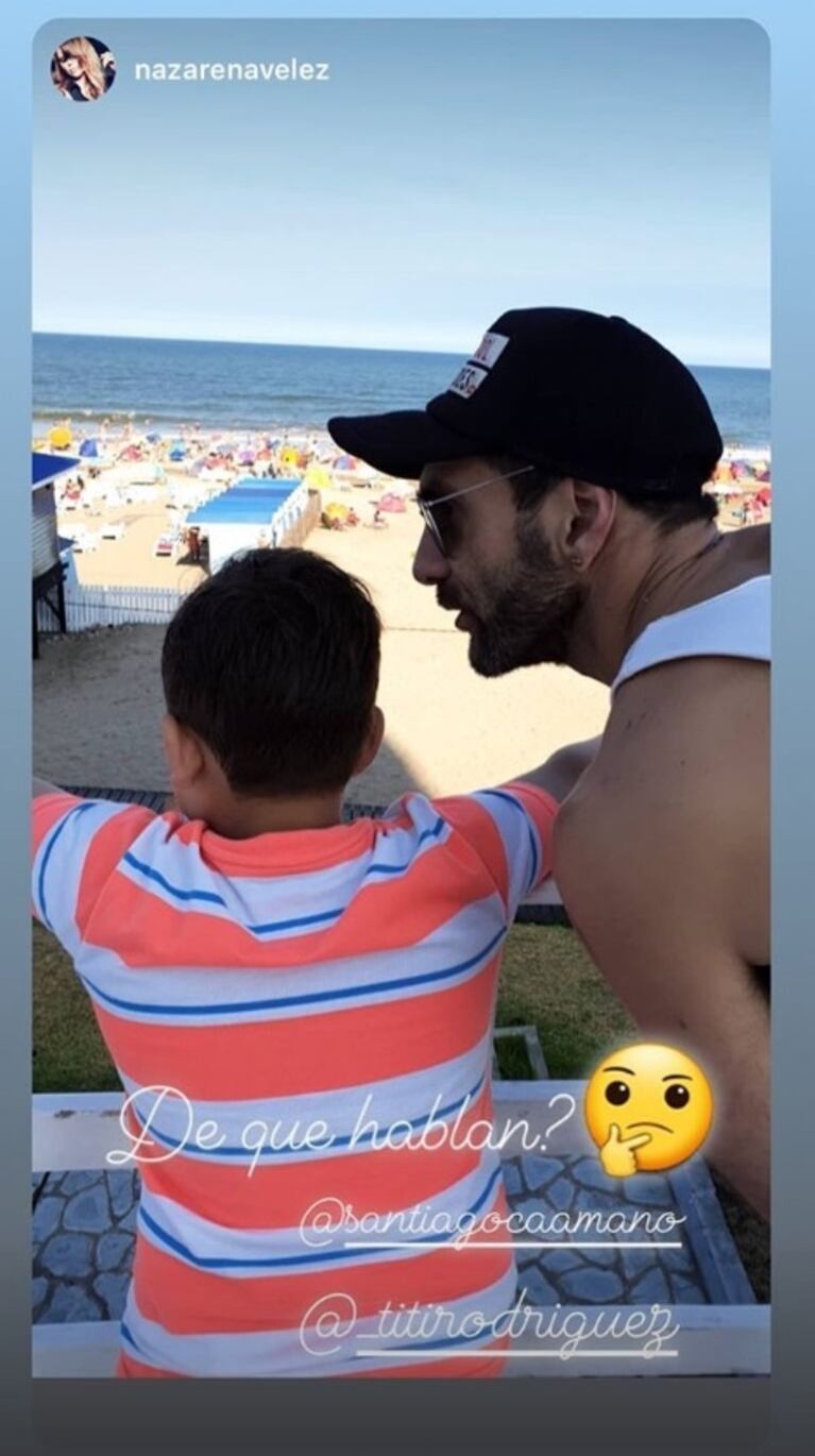 Las fotos de Santiago Caamaño, el novio de Nazarena Vélez, a pura complicidad con su hijo Thiago: "Pegaron buena onda"