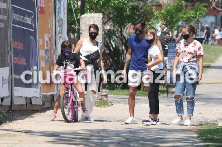 Las fotos del almuerzo en familia de Mica Viciconte, Fabián Cubero y sus hijas en medio de rumores de embarazo