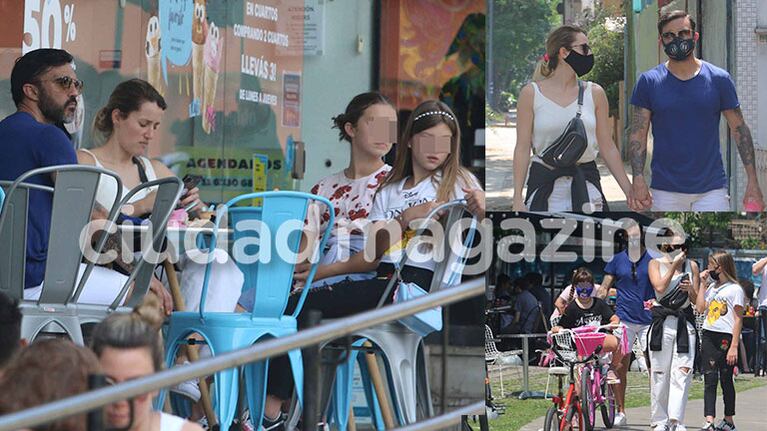 Las fotos del almuerzo en familia de Mica Viciconte, Fabián Cubero y sus hijas en medio de rumores de embarazo