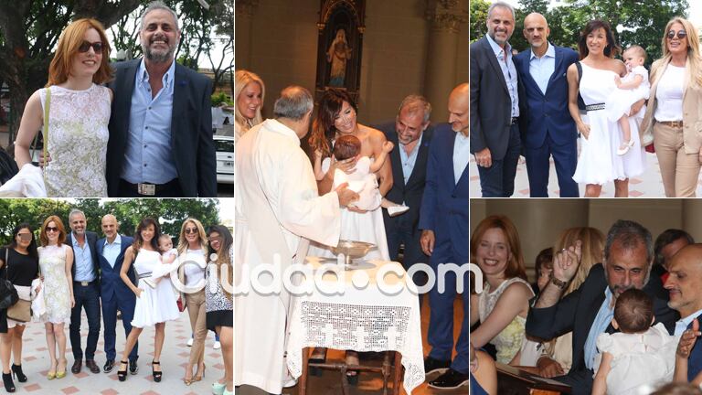 Las fotos del bautismo de la hija de Valeria Archimó y Guillermo Marín (Foto: Movilpress)