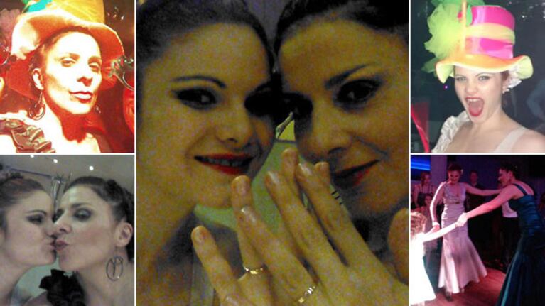 Las fotos del casamiento budista de Karina K y su mujer. (Foto: Twitter)