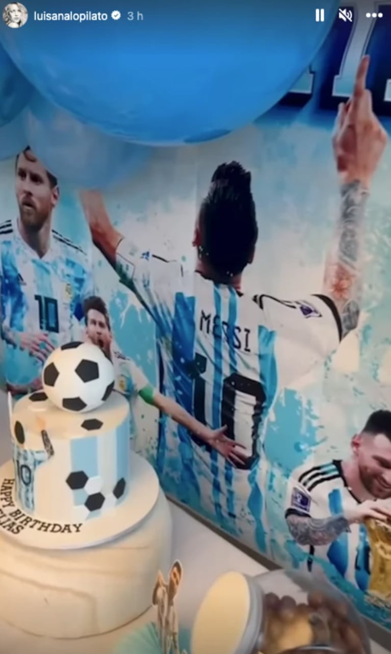 Las fotos del cumpleaños de Elías, el hijo de Luisana Lopilato y Michael Bublé, inspirado en Lionel Messi