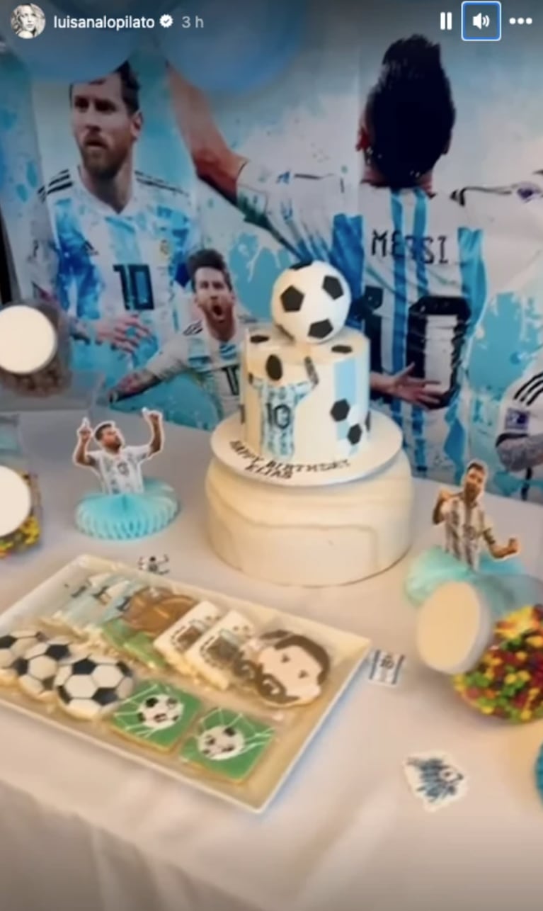 Las fotos del cumpleaños de Elías, el hijo de Luisana Lopilato y Michael Bublé, inspirado en Lionel Messi