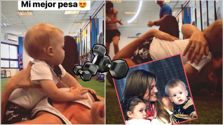 Las fotos del entrenamiento de Paula Chaves... ¡con su bebé en brazos!: Mi mejor pesa