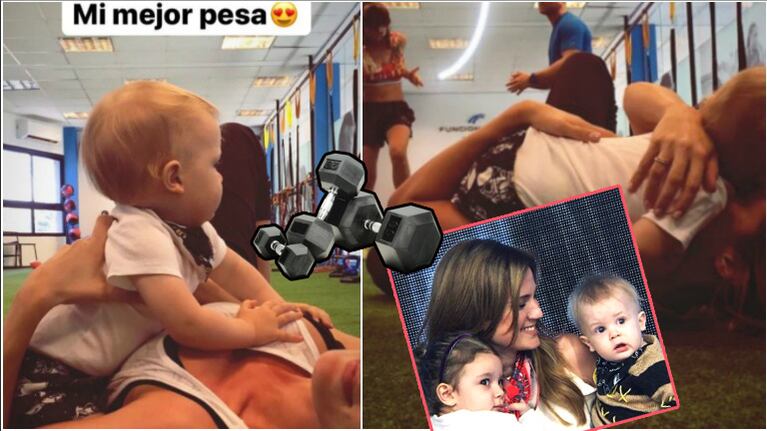 Las fotos del entrenamiento de Paula Chaves... ¡con su bebé en brazos!: Mi mejor pesa