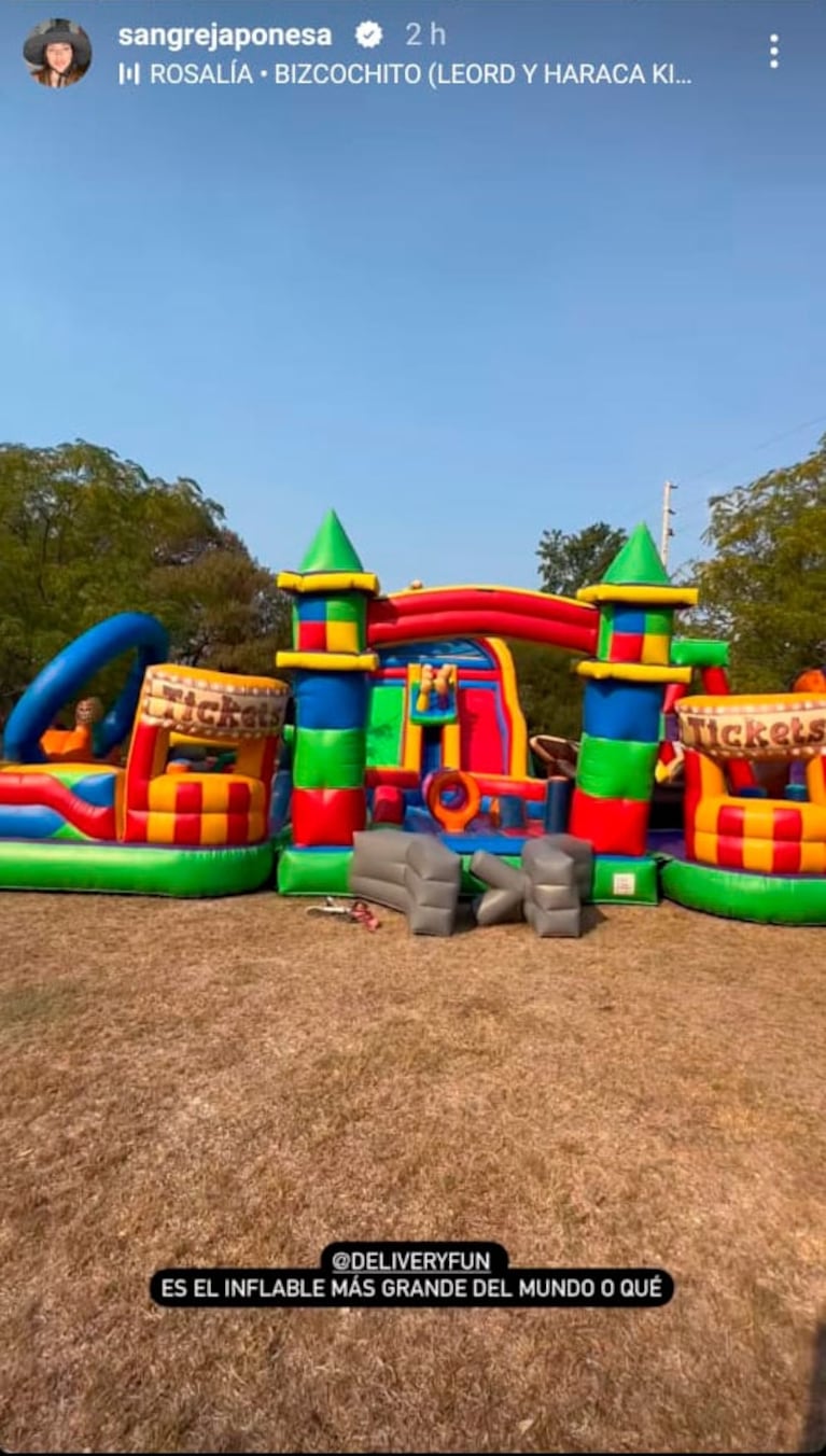 Las fotos del increíble cumpleaños de China Suárez: festejo al aire libre y diversión en un enorme inflable
