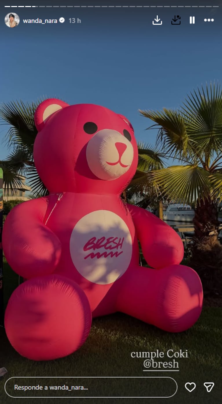 Las fotos del mega cumpleaños del hijo de Wanda Nara, Constantino: fiesta Bresh, pool party y tragos | Créditos: Instagram @wanda_nara