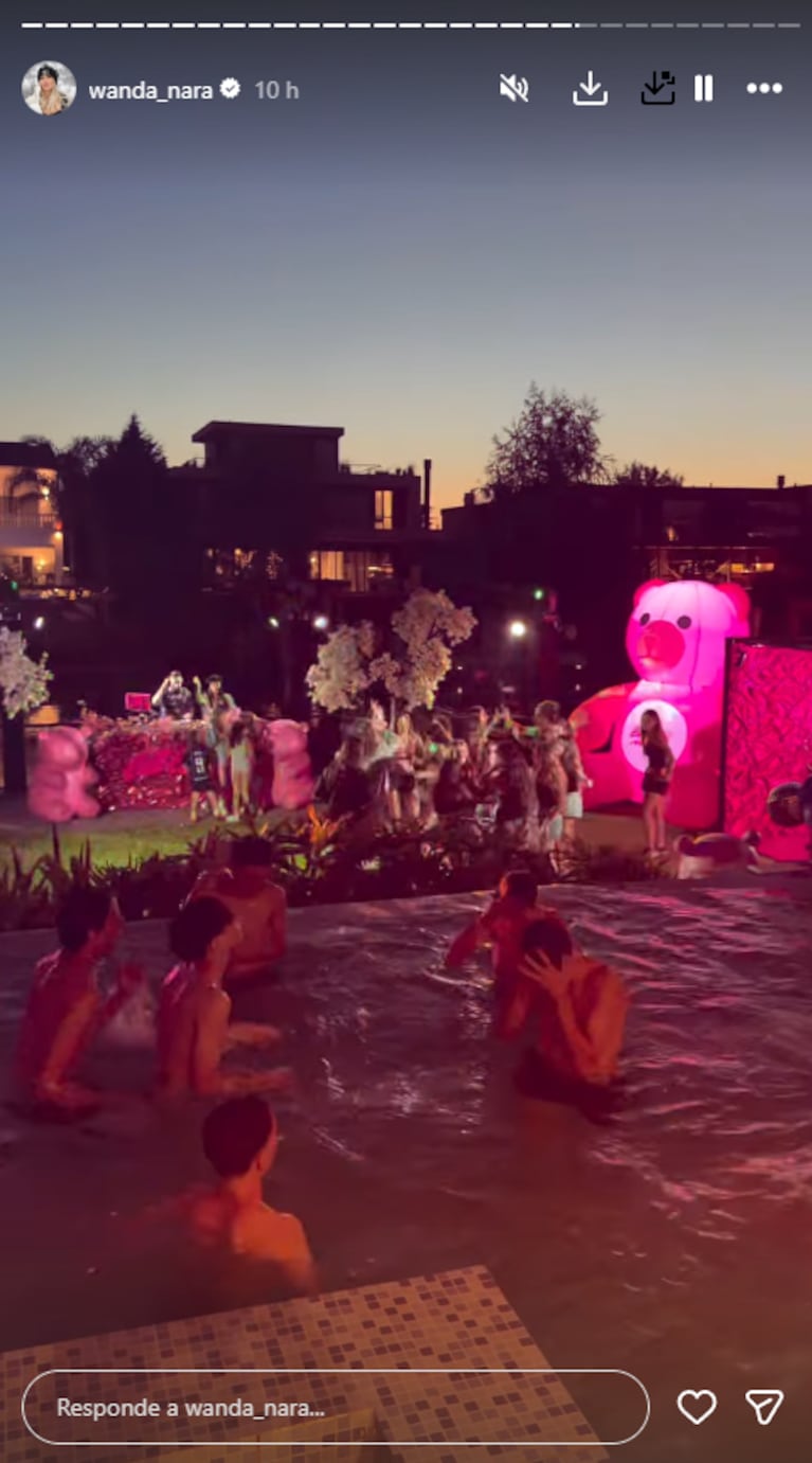 Las fotos del mega cumpleaños del hijo de Wanda Nara, Constantino: fiesta Bresh, pool party y tragos | Créditos: Instagram @wanda_nara