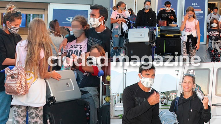 Las fotos del regreso de Mica Viciconte y Fabián Cubero con las hijas de Nicole Neumann tras la polémica por sus vacaciones en México