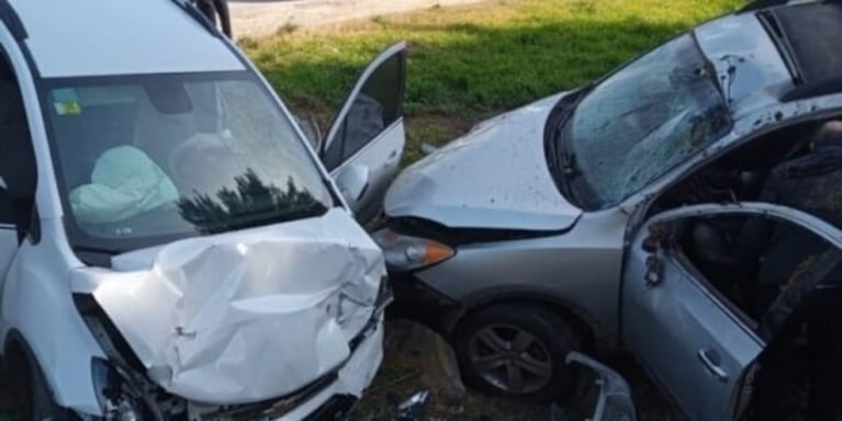 Las fotos del tremendo choque de Rocío Quiroz con su beba de un año en la ruta 2