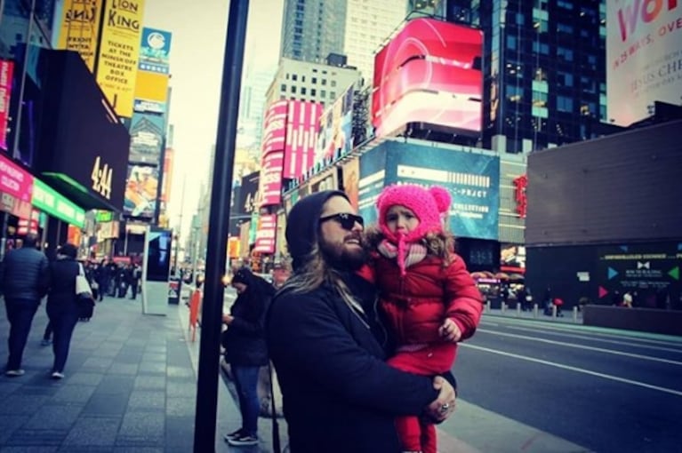 Las fotos del viaje de Germán Tripel, Florencia Otero y su hija en Nueva York