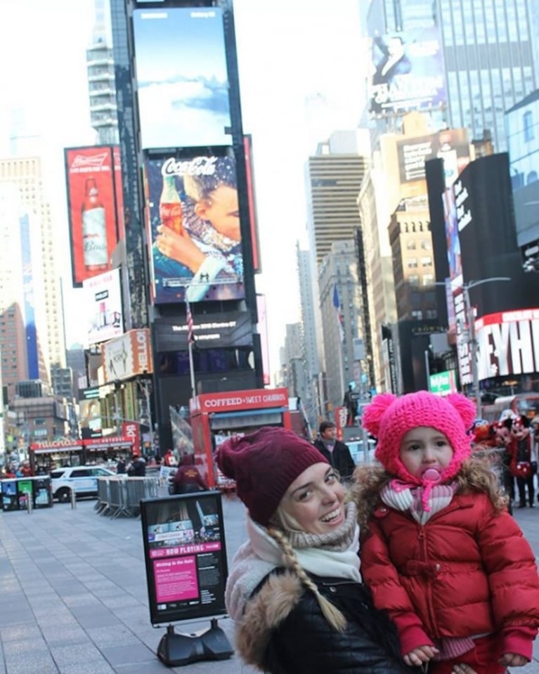 Las fotos del viaje de Germán Tripel, Florencia Otero y su hija en Nueva York