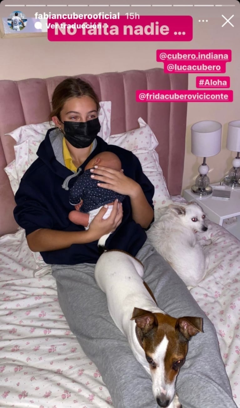 Las fotos más dulces de Indiana Cubero, la hija de Fabián y Nicole Neumann, junto a Luca: "Amor de hermanos"