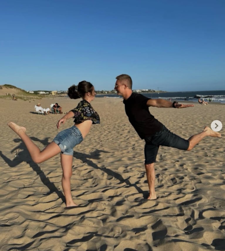 Las fotos más tiernas de Adrián Suar con su hija Margarita en la playa: “Con vos, siempre en equilibrio”