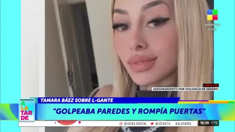 Las fotos que probarían las denuncias de violencia de Tamara Báez a L-Gante: "A esa puerta le falta madera"