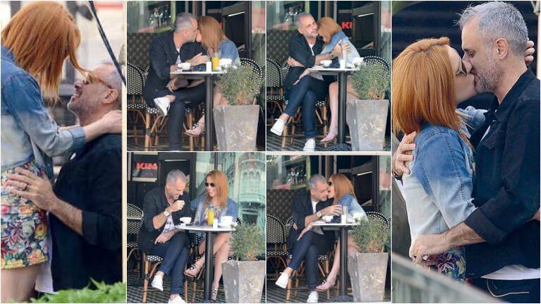 Las fotos románticas de Jorge Rial y Agustina Kämpfer en Chile (Fotos: revista Gente)