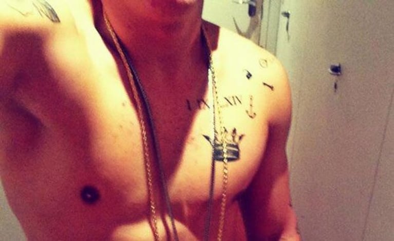 Las fotos sexies de Alexander Caniggia en la Web (Foto: Twitter). 