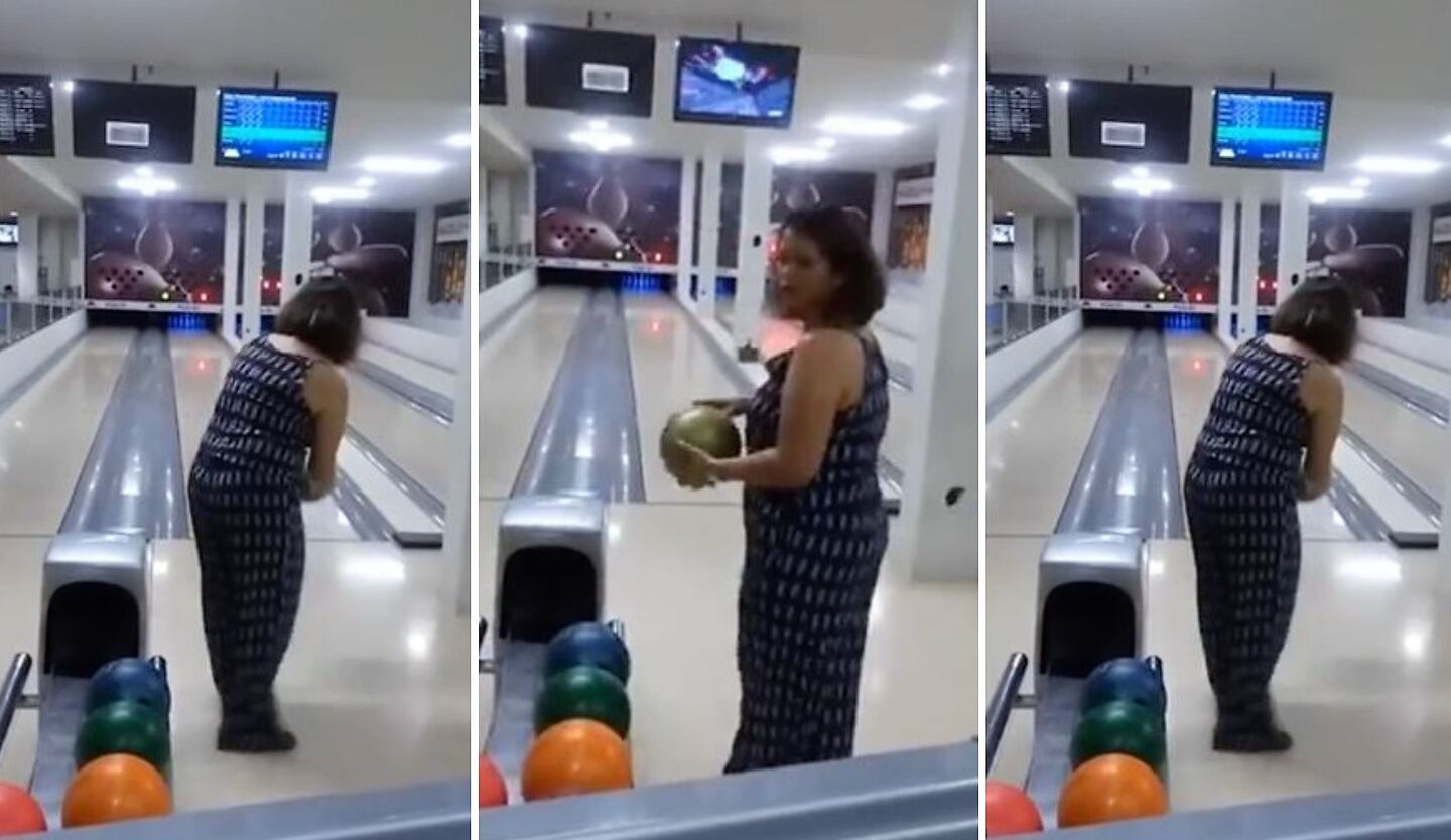 Las habilidades en el bowling de esta mujer le jugaron una mala pasada