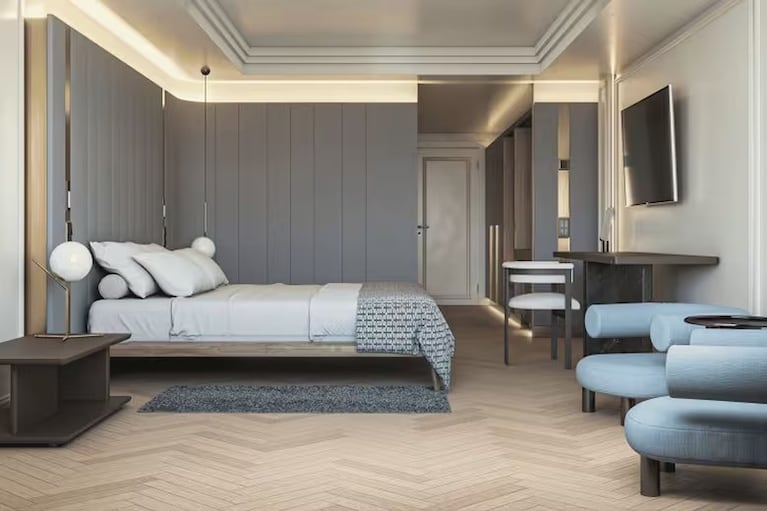 Las habitaciones presentan una decoración sobria de inspiración escandinava, con diseño minimalista
MIM Hotels