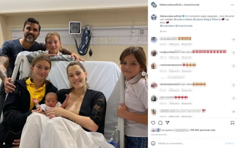 Las hijas de Fabián Cubero conocieron y tuvieron en brazos a Luca, su hermanito: "Un momento súper esperado"