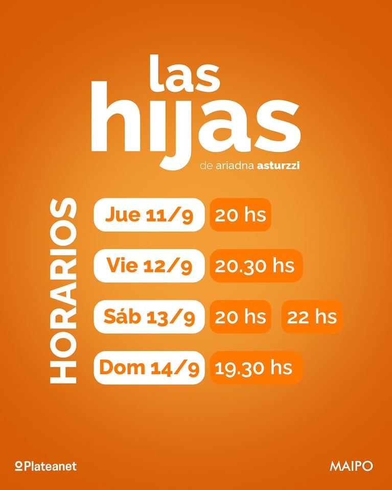 Las Hijas, la obra de Ariadna Asturzzi que dirige Adrián Suar en el Maipo, con Soledad Villamil, Julieta Díaz y Pilar Gamboa.