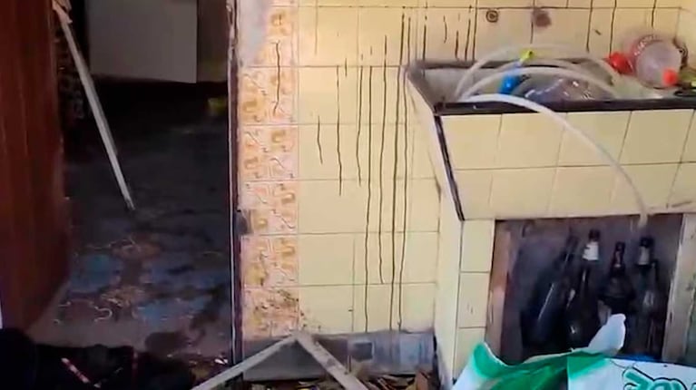 Las imágenes de la casa de Florencio Varela (Foto: captura eltrece)