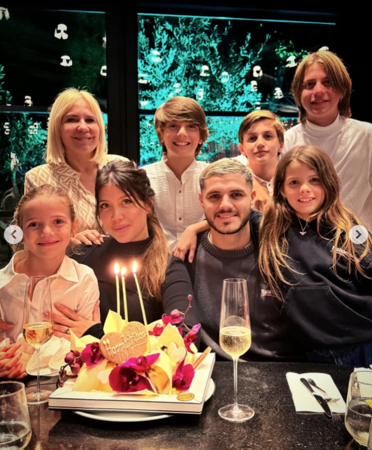 Las imágenes de la espectacular cena de cumpleaños de Wanda Nara y la emocionante dedicatoria de Mauro Icardi 