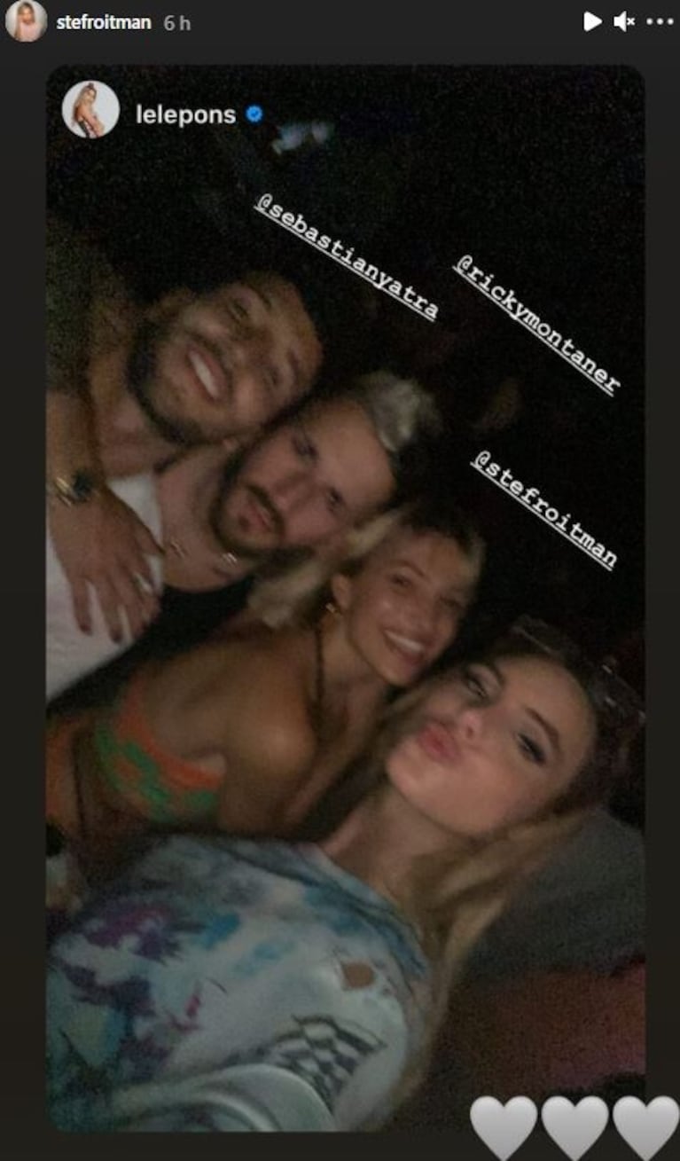 Las imágenes de Tini Stoessel y Sebastián Yatra, juntos en una fiesta en Miami, en medio de rumores de reconciliación