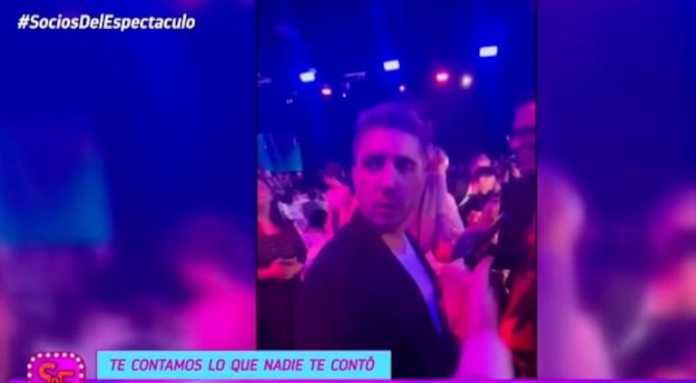 Las imágenes del tenso encuentro de Jey Mammon y Karina Mazzocco en los Martín Fierro: "Él está muy enojado"