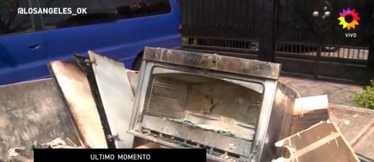 Las impactantes imágenes tras el incendio en la casa de Jorge Rial: "El fuego fue muy fuerte"