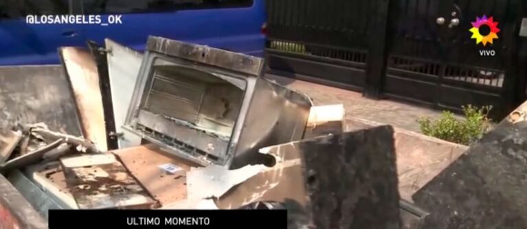 Las impactantes imágenes tras el incendio en la casa de Jorge Rial: "El fuego fue muy fuerte"