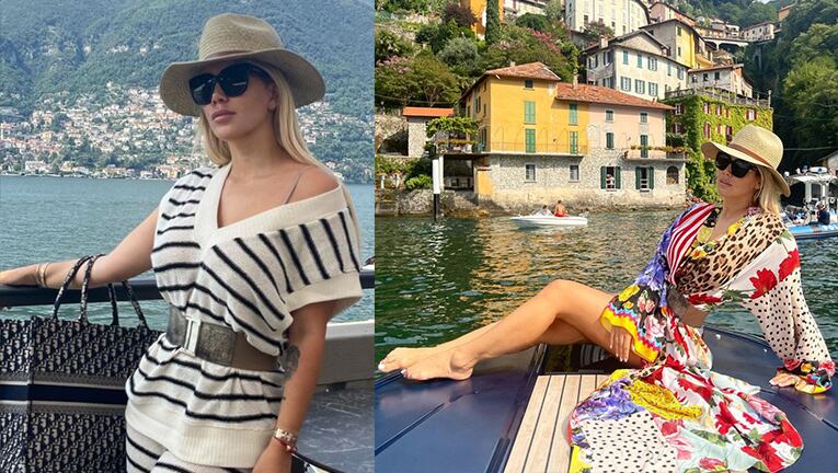 Las increíbles postales de Wanda Nara disfrutando de Lago de Como.